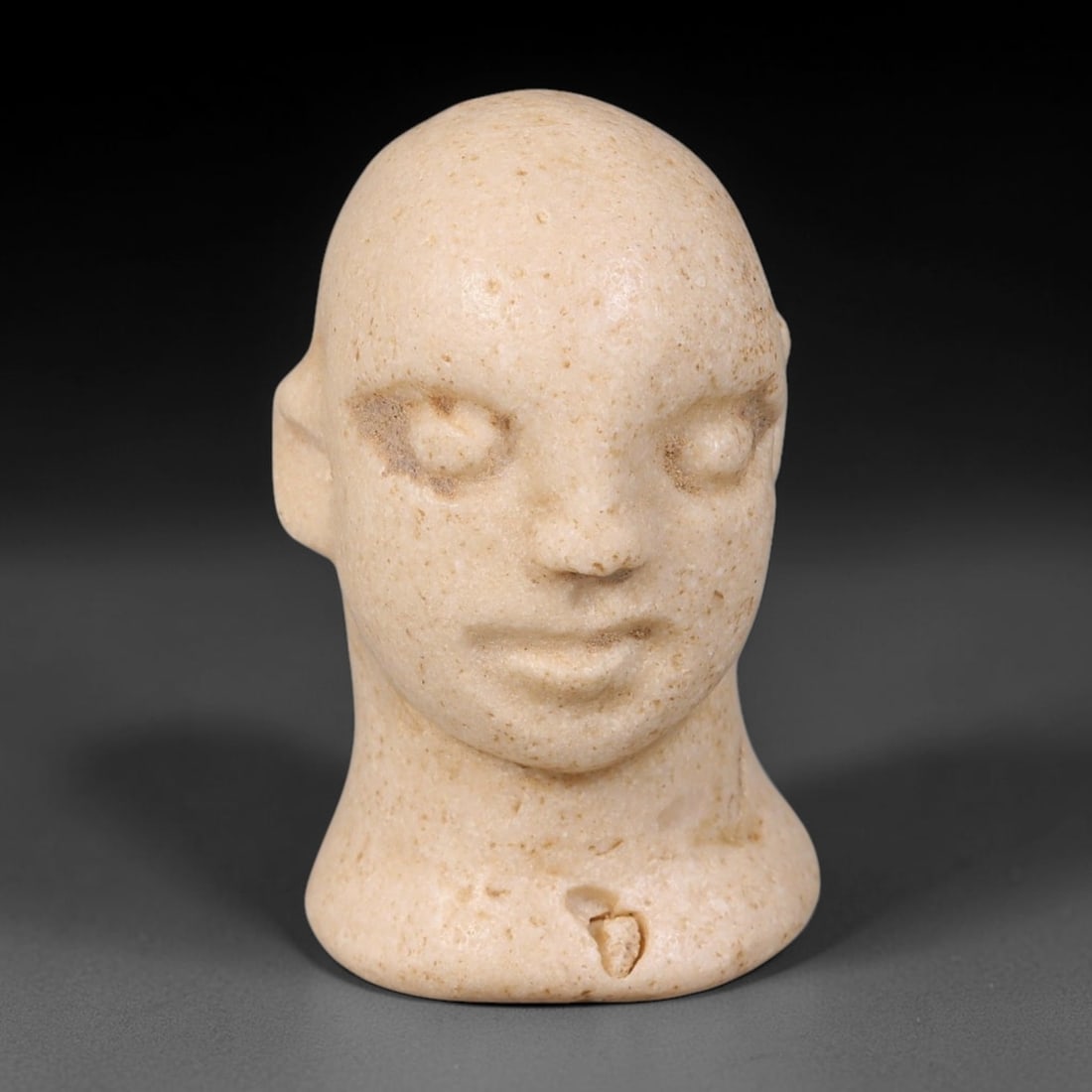 Ancient Bactrian Margiana Marble Idol Bust Amulet (2300-1700 BCE), 9AB (1 of 1)
