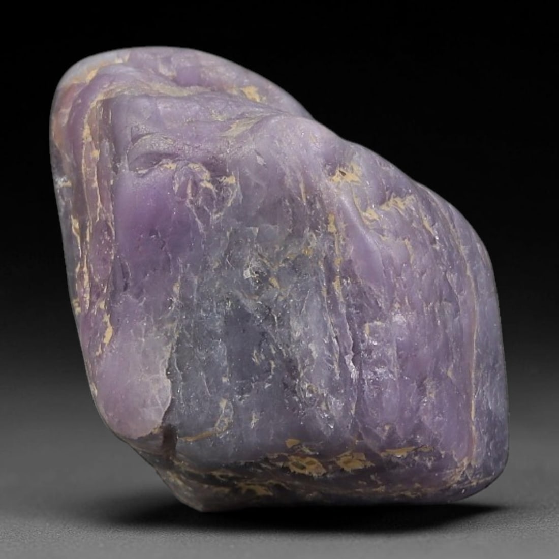 26.2ct Natural Unheated Sri Lankan Purplish Blue Sapphire Rough, 60FC: This natural corundum rough is an unheated purplish blue sapphire sourced from Sri Lankan alluvial gem deposits, featuring an irregular natural native form with residual pale yellow-brown mineral matr