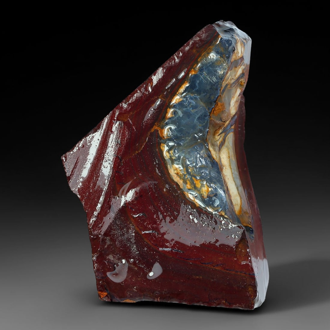 75.14ct Natural Australian Queensland Boulder Opal Sliced Slab Cutting Rough, 89AY: Natural sliced slab rough of Queensland boulder opal cutting grade, featuring rich color ironstone matrix with patterns. The face clearly reveals extensive opal veining and pocket formations running t