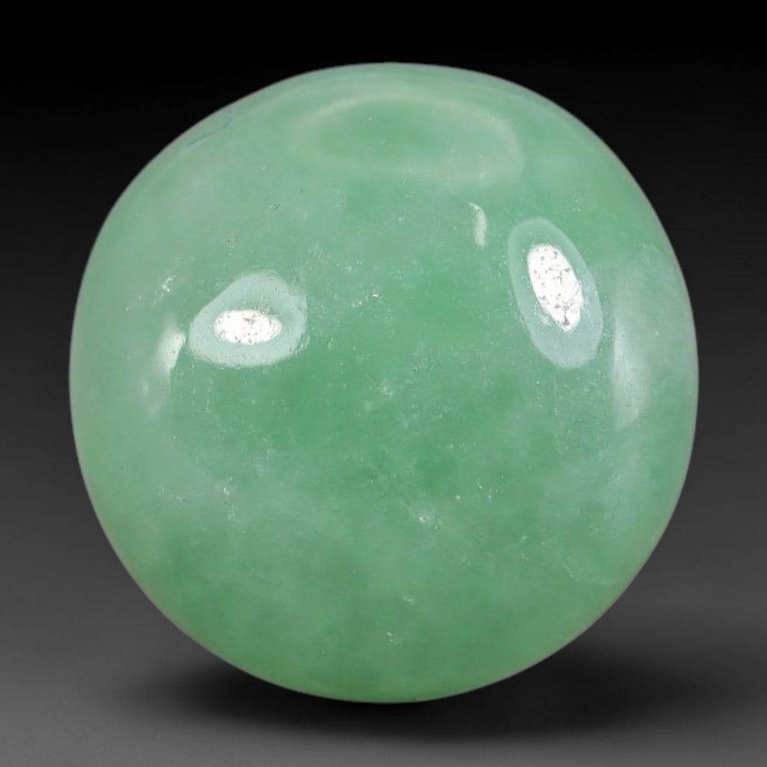 7.13ct Natural Burmese Type A Apple Green Jadeite Jade Cabochon, 92FA: This single loose natural Burmese Type A apple green jadeite jade cabochon, completely untreated, free of artificial dye, bleaching, or resin filling, preserving the original natural mineral crystal s