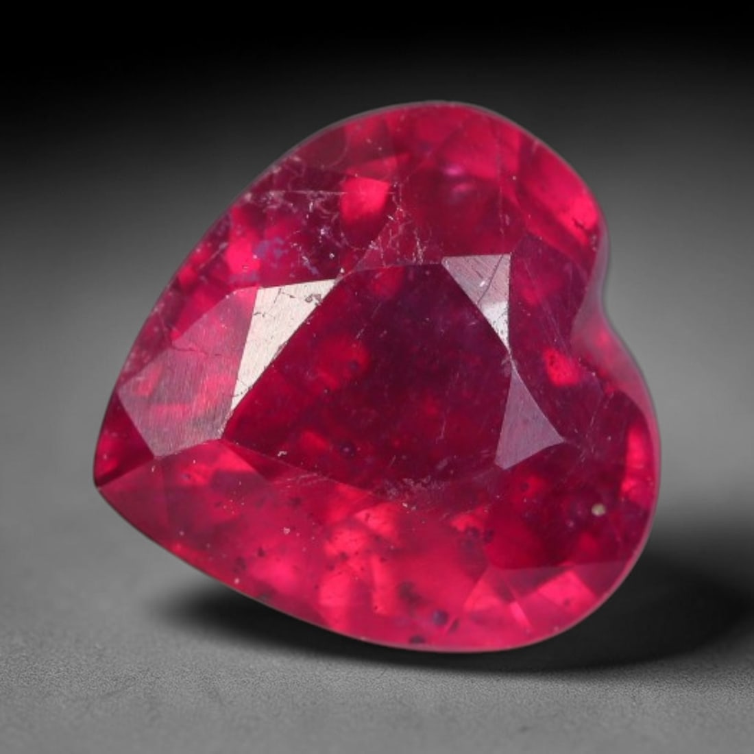 1.51 Carats Natural Madagascar Vivid Fuchsia Red Heated Ruby Loose Gemstone, 77AG: This vivid fuchsia red Madagascar ruby displays rich saturated red tone with subtle natural internal mineral traces that showcase genuine earth-grown character, measured at 6.8x3.9mm, the intense warm