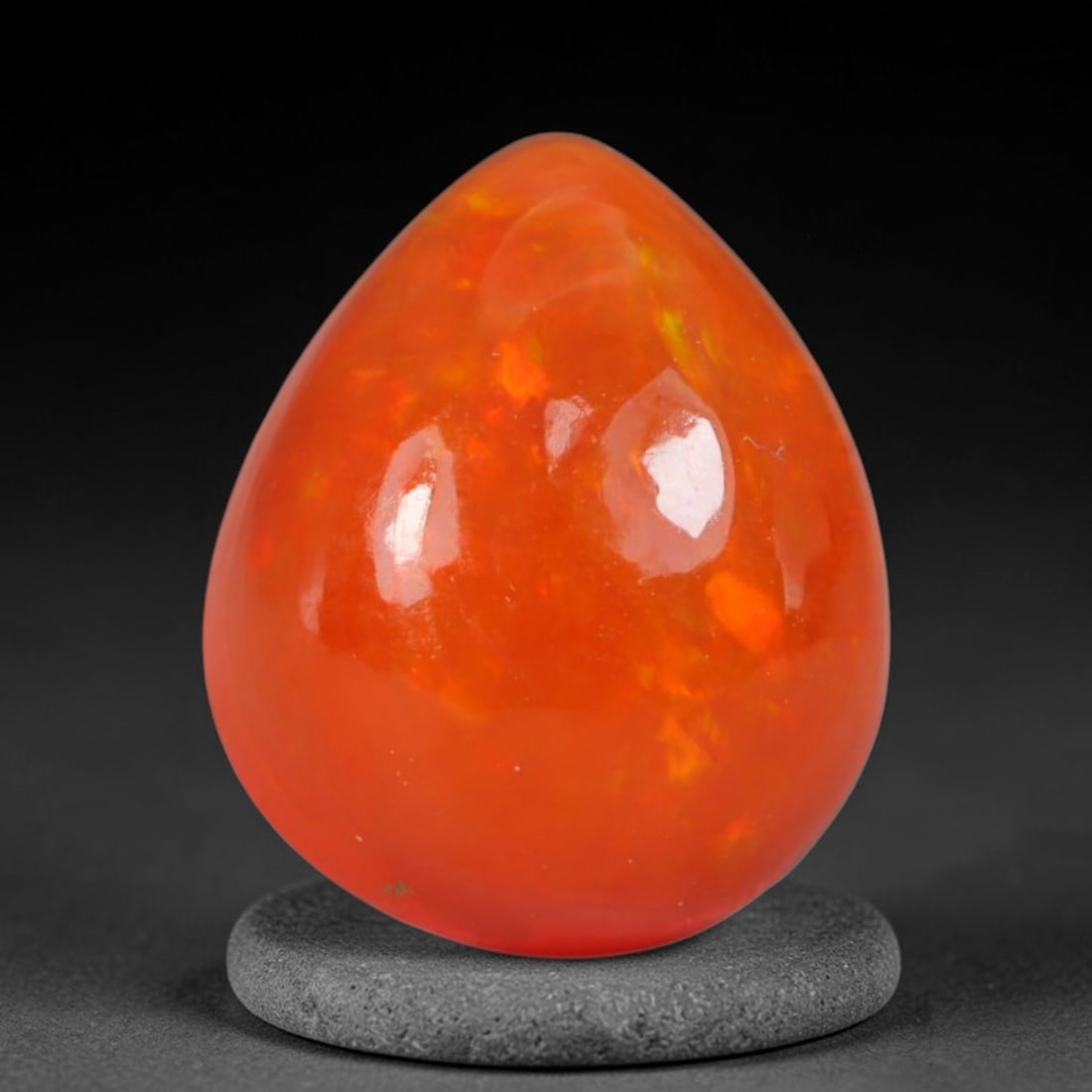 3.61 Carats Natural Ethiopian Welo Tangerine Orange Opal Cabochon Loose Gemstone, 48AG (1 of 1)