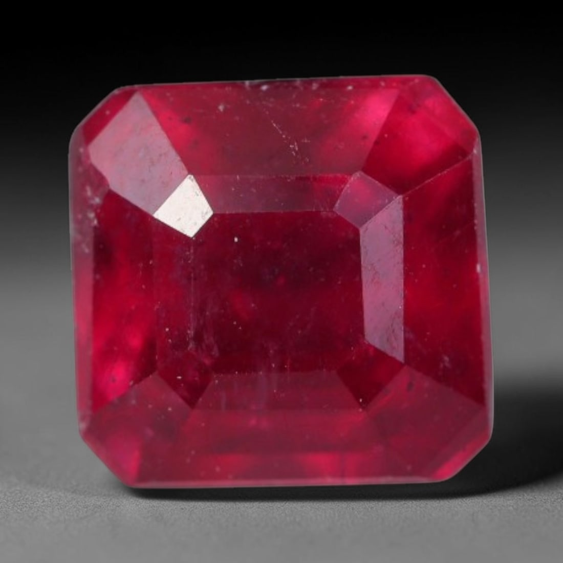 1.65 Carats Natural Madagascar Vivid Fuchsia Red Heated Ruby Loose Gemstone, 78AG: This vivid fuchsia red Madagascar ruby displays rich saturated red tone with subtle natural internal mineral traces that showcase genuine earth-grown character, measured at 5.8x4.7mm, the intense warm