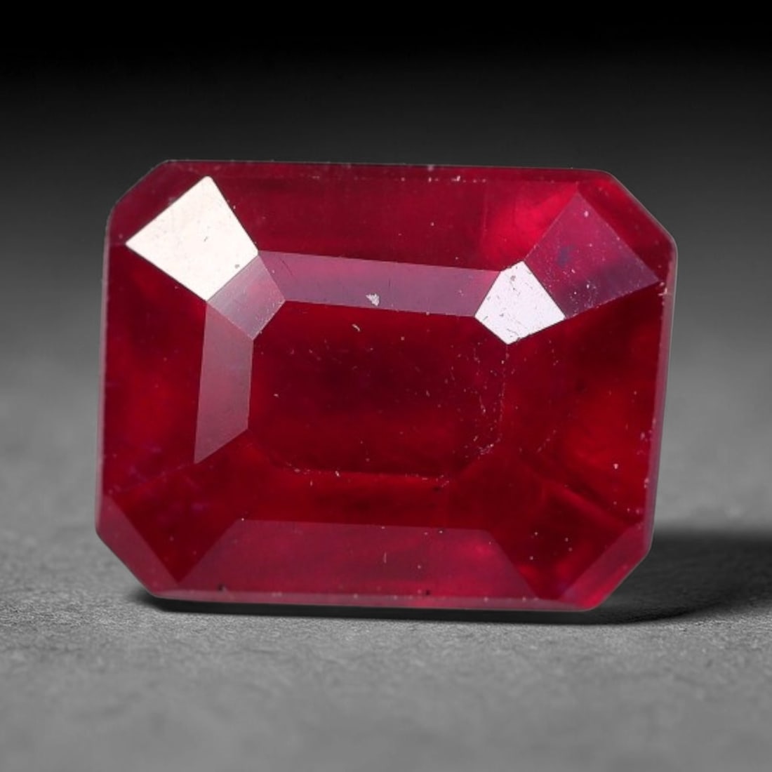 2.44 Carats Natural Madagascar Vivid Fuchsia Red Heated Ruby Loose Gemstone, 26AH: This vivid fuchsia red Madagascar ruby displays rich saturated red tone with subtle natural internal mineral traces that showcase genuine earth-grown character, measured at 7.6x5.9x5mm, the intense wa