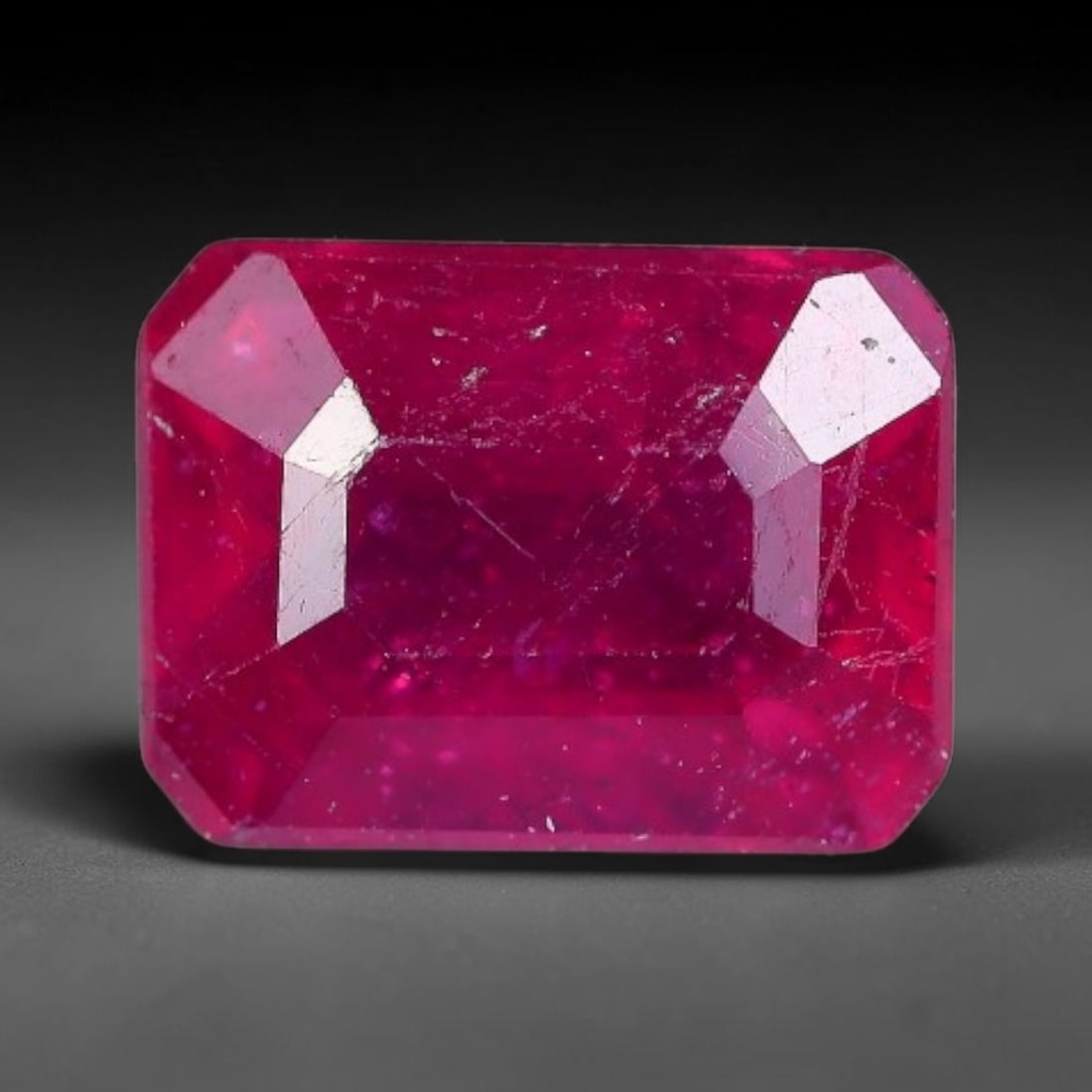 1.51 Carats Natural Madagascar Vivid Fuchsia Red Heated Ruby Loose Gemstone, 11AH: This vivid fuchsia red Madagascar ruby displays rich saturated red tone with subtle natural internal mineral traces that showcase genuine earth-grown character, measured at 6.8x5.1x3.7mm, the intense 