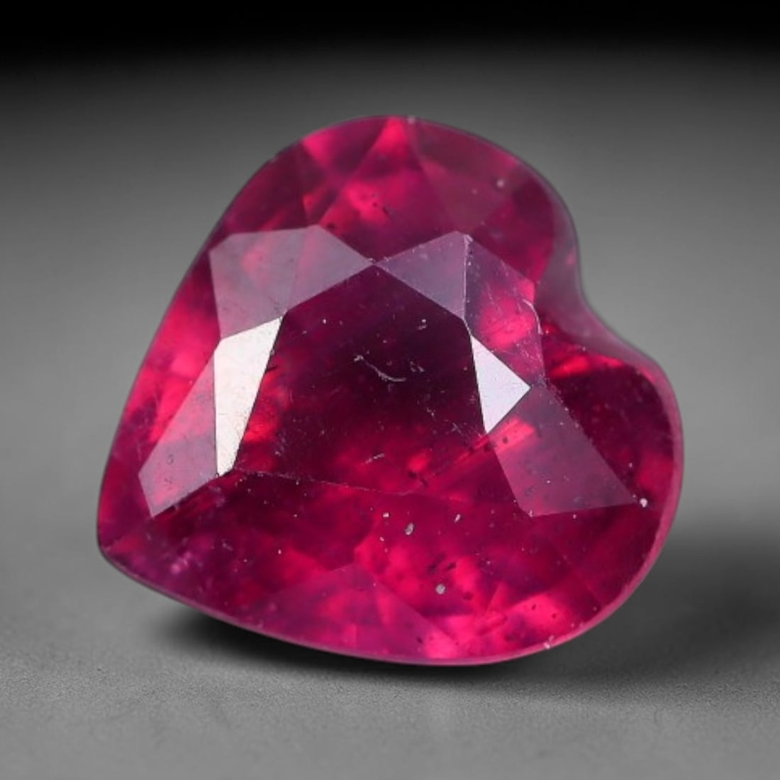 1.34 Carats Natural Madagascar Vivid Fuchsia Red Heated Ruby Loose Gemstone, 23AH: This vivid fuchsia red Madagascar ruby displays rich saturated red tone with subtle natural internal mineral traces that showcase genuine earth-grown character, measured at 6.8x6.6x3.8mm, the intense 