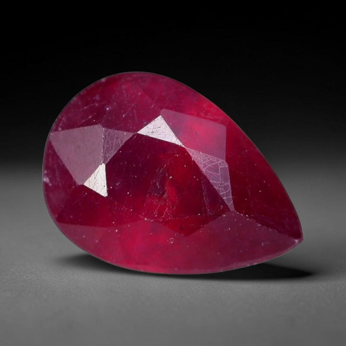 1.84 Carats Natural Madagascar Vivid Fuchsia Red Heated Ruby Loose Gemstone, 20AH: This vivid fuchsia red Madagascar ruby displays rich saturated red tone with subtle natural internal mineral traces that showcase genuine earth-grown character, measured at 8.8x6.1x4.3mm, the intense 