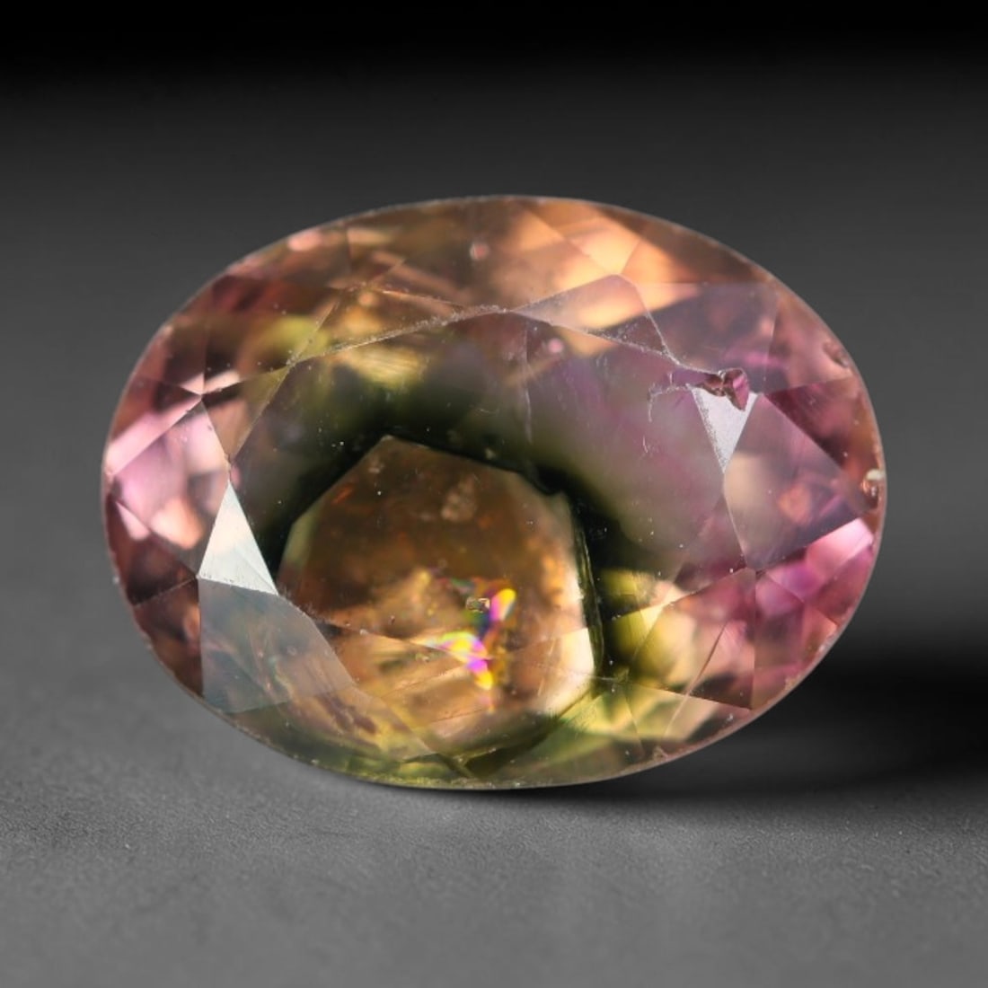 2.01 Carats Natural Mozambique Watermelon Bi-Color Tourmaline Loose Gemstone, 20AK (1 of 1)