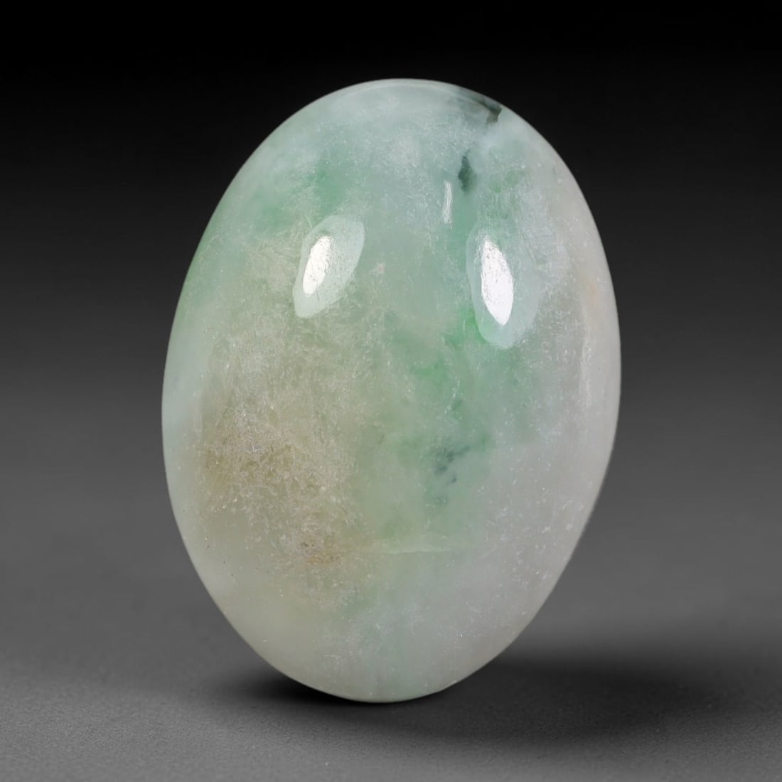 26.36ct Natural Burmese Type A Jadeite Jade Cabochon, 47AL: This single loose natural Burmese Type A jadeite jade cabochon, fully untreated with no dyeing, bleaching or resin impregnation, this genuine Type A jade retains its all-natural crystalline structure 