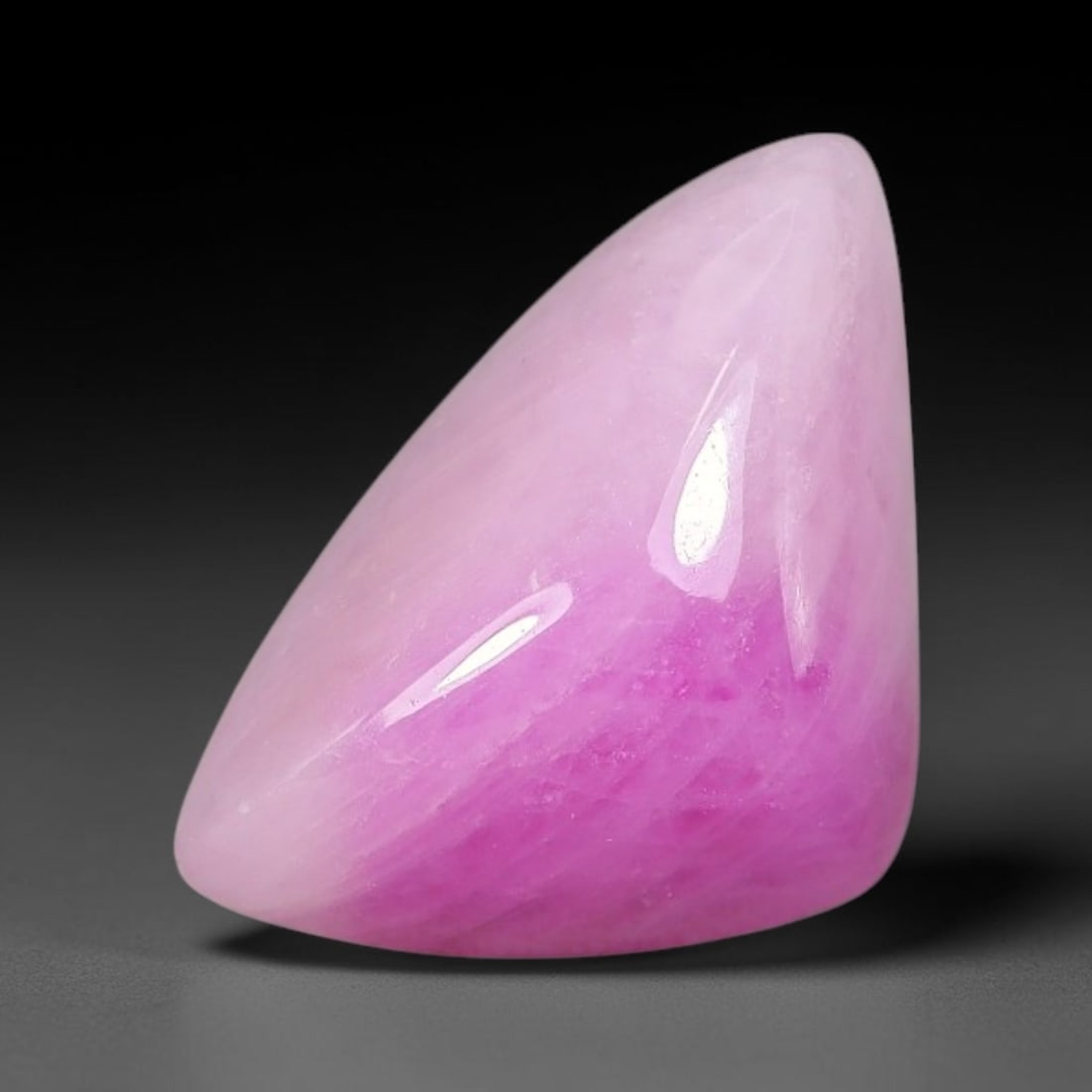 7.73 Carats Natural Mozambique Vivid Pink Red Ruby Loose Gemstone, 84FG: This polished Mozambique ruby cabochon measures 14.8x9.5x6.4mm, featuring striking natural swirling white mineral banding layered across a rich saturated pink red base that creates a unique organic ar