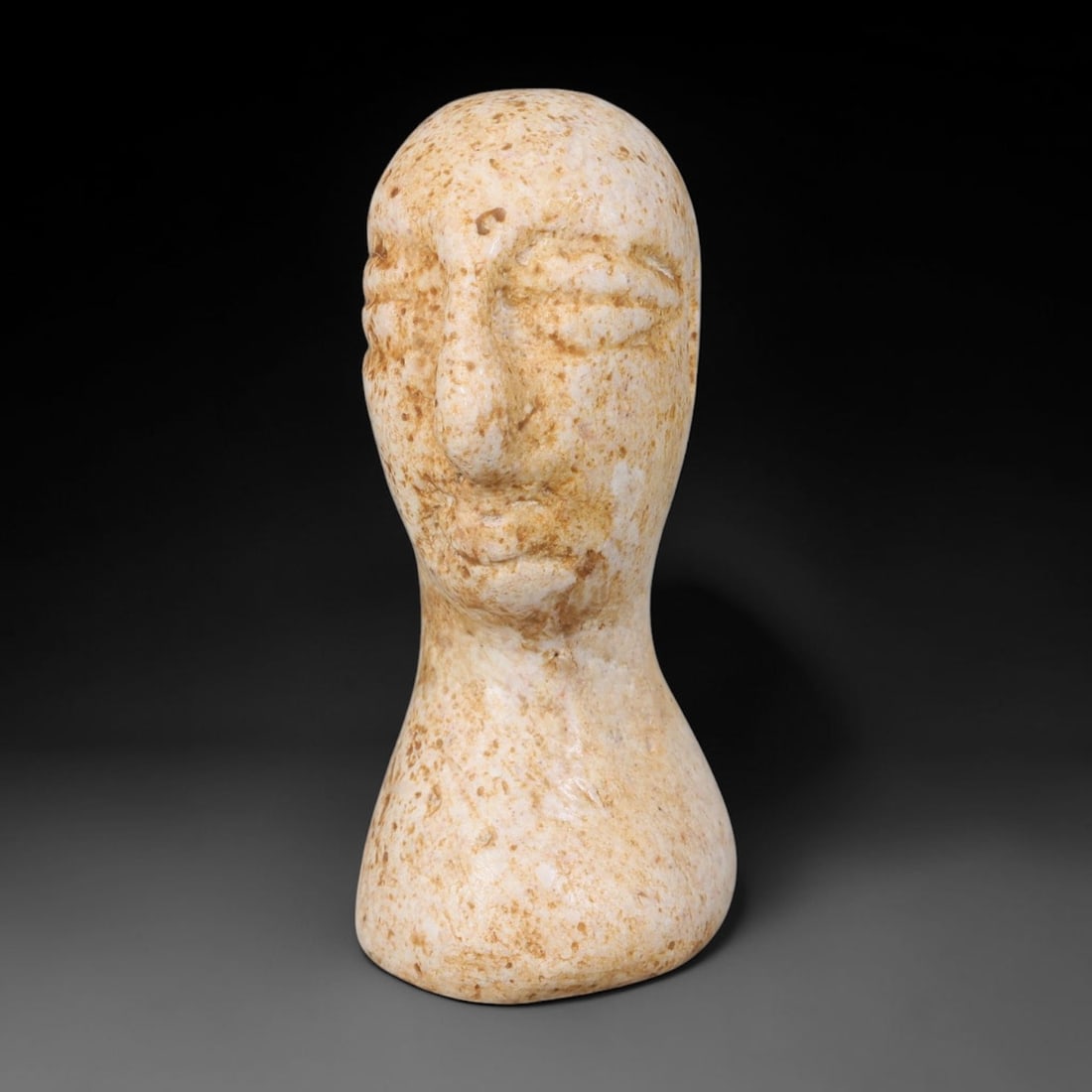 Ancient Bactrian Margiana Marble Idol Bust Amulet (2300-1700 BCE), 1AB (1 of 1)
