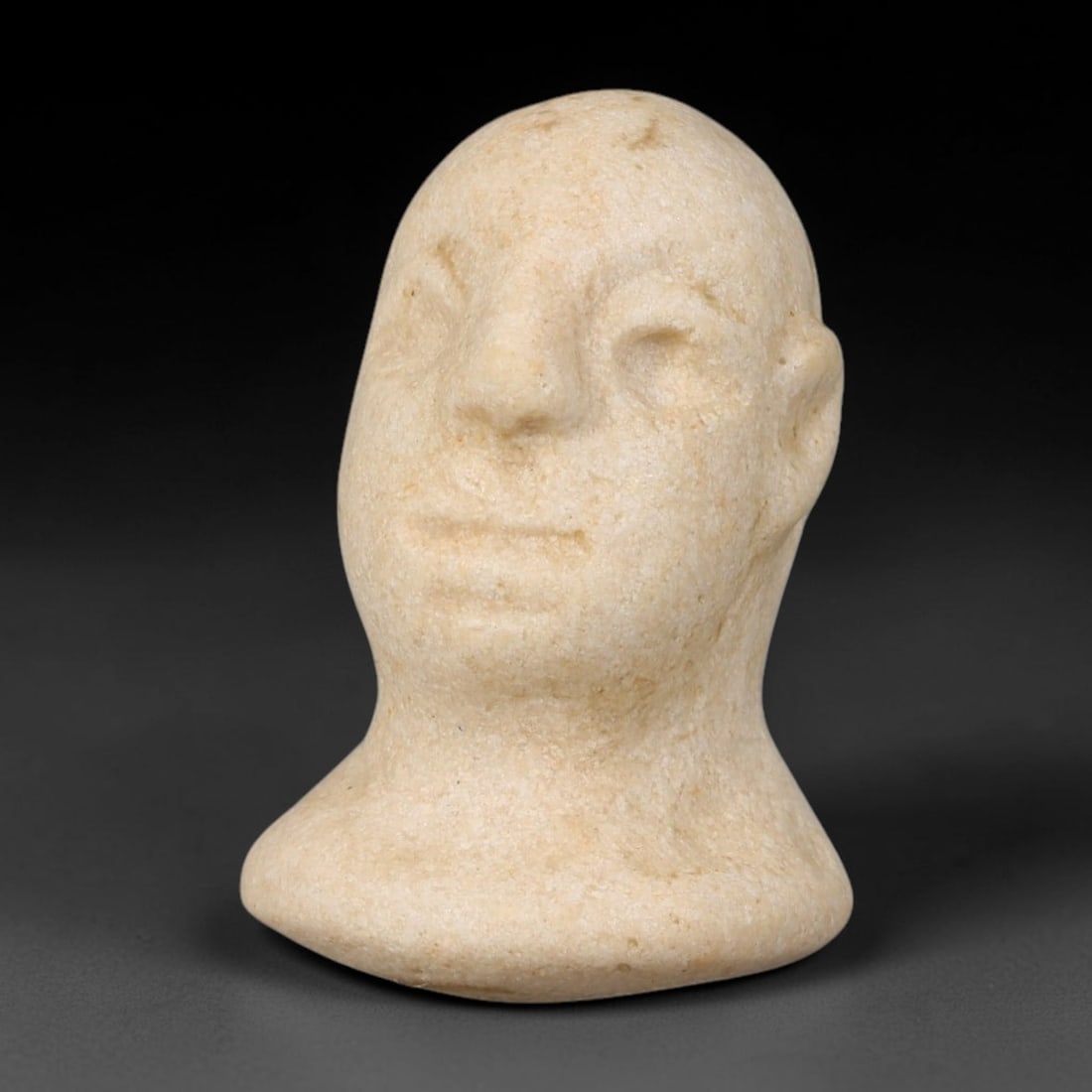 Ancient Bactrian Margiana Marble Idol Bust Amulet (2300-1700 BCE), 6AB (1 of 1)