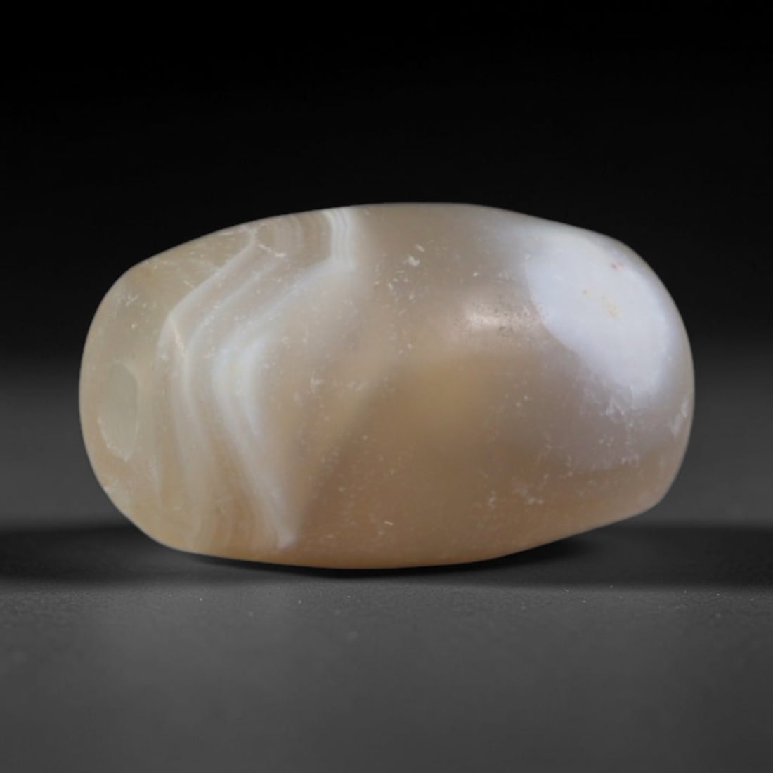 Ancient Sumerian Civilization Banded Agate Barrel Bead (4500-2000 BCE), 17AD (1 of 1)