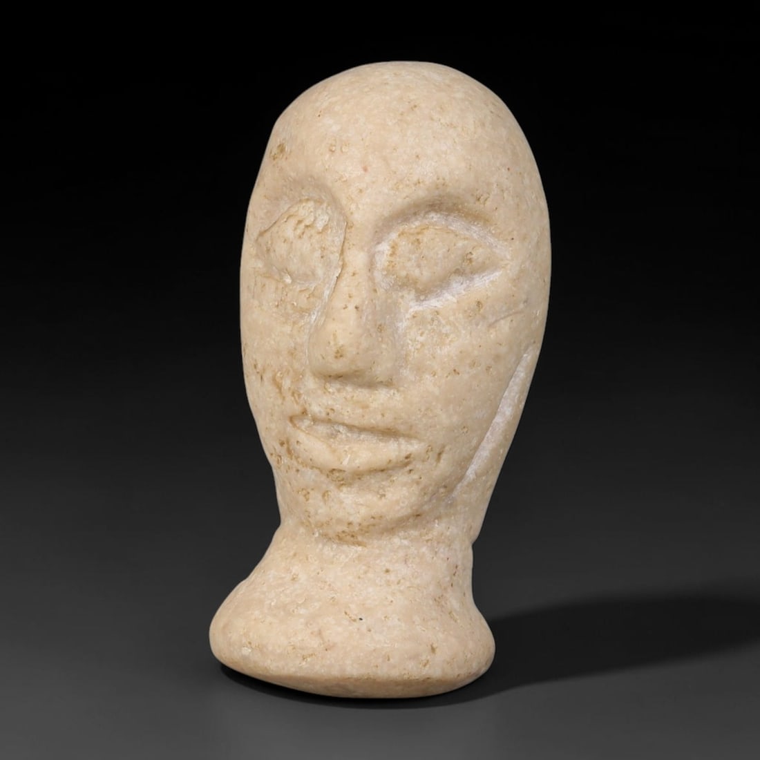 Ancient Bactrian Margiana Marble Idol Bust Amulet (2300-1700 BCE), 11AB (1 of 1)