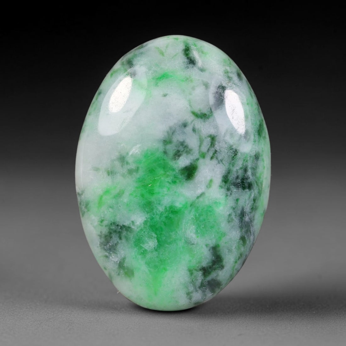 27.35ct Natural Burmese Type A Jadeite Jade Cabochon, 27AL: This single loose natural Burmese Type A jadeite jade cabochon, fully untreated with no dyeing, bleaching or resin impregnation, this genuine Type A jade retains its all-natural crystalline structure 