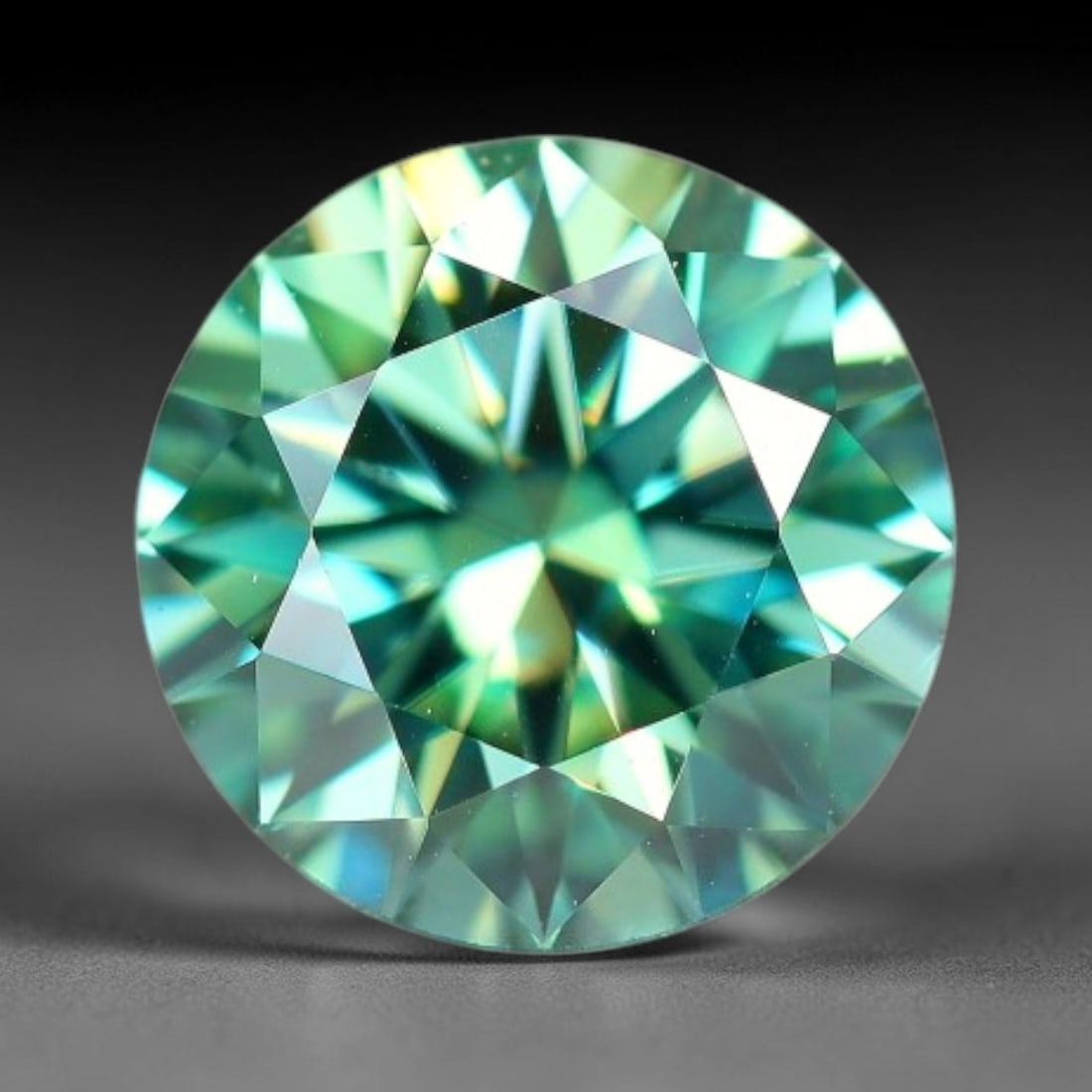 0.80 Carats Natural Teal Green Moissanite Loose Gemstone, 23FP: This lab-grown teal green moissanite measures 6x3.7mm, composed of silicon carbide with an outstanding refractive index that yields vivid, multi-hued sparkle in all lighting. Fine natural micro crysta