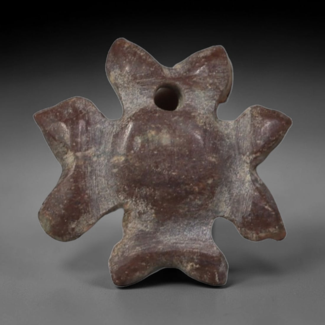 Ancient Egyptian Hand Carved Steatite Protective Amulet, 89AP: Miniature antique wearable talisman hand-fashioned from natural steatite soft stone, measuring 1.2cm, originating from ancient Egyptian Nile Valley craft and devotional traditions. Steatite was a core