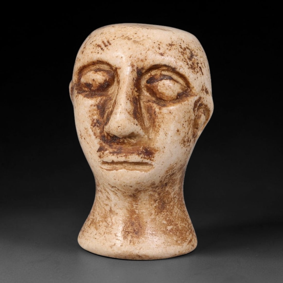 Ancient Bactrian Margiana Marble Idol Bust Amulet (2300-1700 BCE), 100AE (1 of 1)