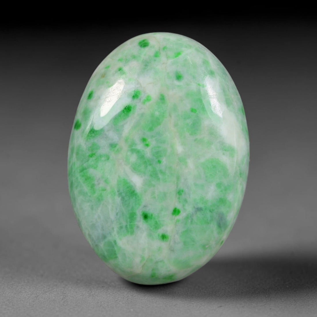 35ct Natural Burmese Type A Jadeite Jade Cabochon, 16AL: This single loose natural Burmese Type A jadeite jade cabochon, fully untreated with no dyeing, bleaching or resin impregnation, this genuine Type A jade retains its all-natural crystalline structure 