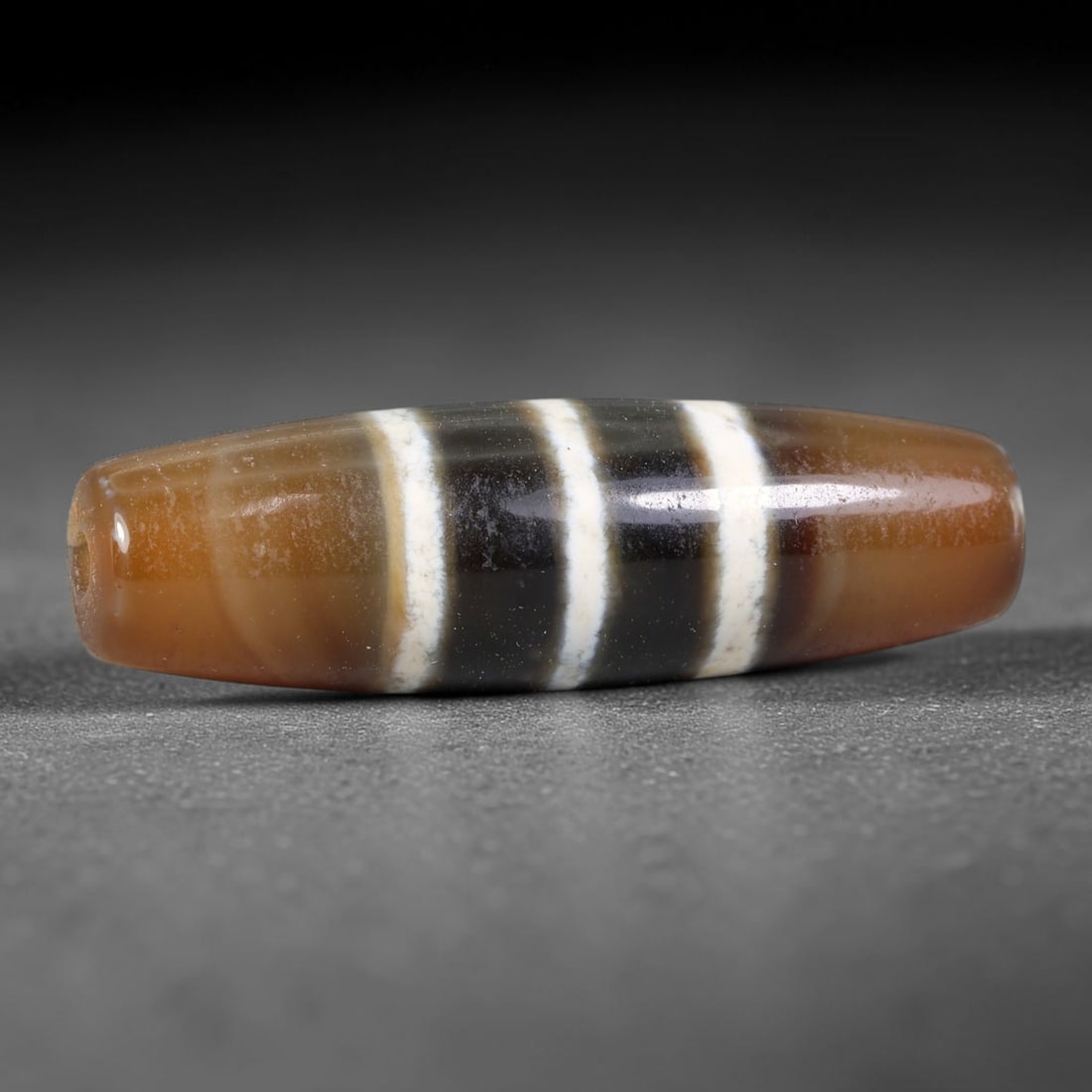 Vintage Himalayan Tibetan Natural Etched Agate Dzi Amulet Trade Bead, 67EB (1 of 1)