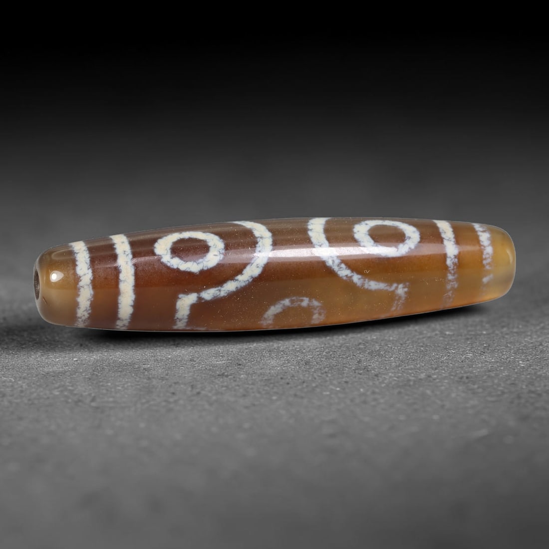 Vintage Himalayan Tibetan Natural Etched Agate Dzi Amulet Trade Bead, 70EB (1 of 1)
