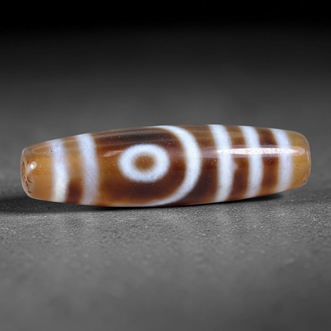 Vintage Himalayan Tibetan Natural Etched Agate Dzi Amulet Trade Bead, 64EB (1 of 1)