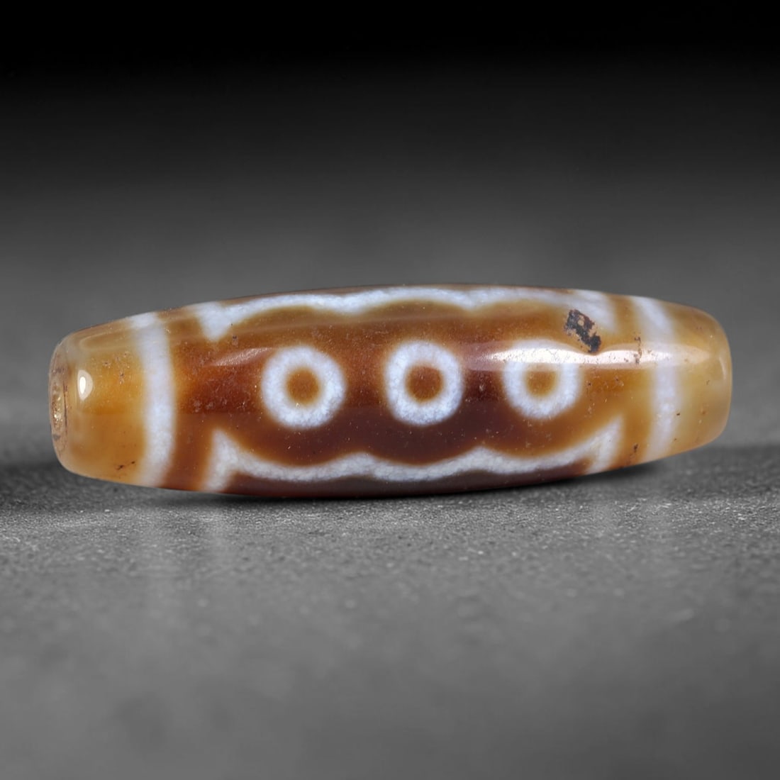 Vintage Himalayan Tibetan Natural Etched Agate Dzi Amulet Trade Bead, 63EB (1 of 1)