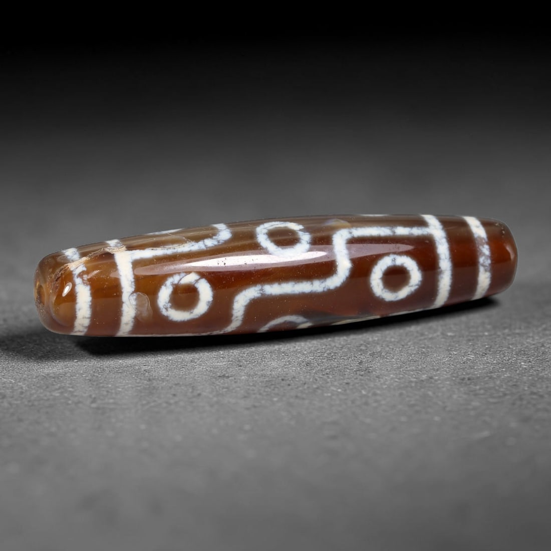 Vintage Himalayan Tibetan Natural Etched Agate Dzi Amulet Trade Bead, 73EB (1 of 1)