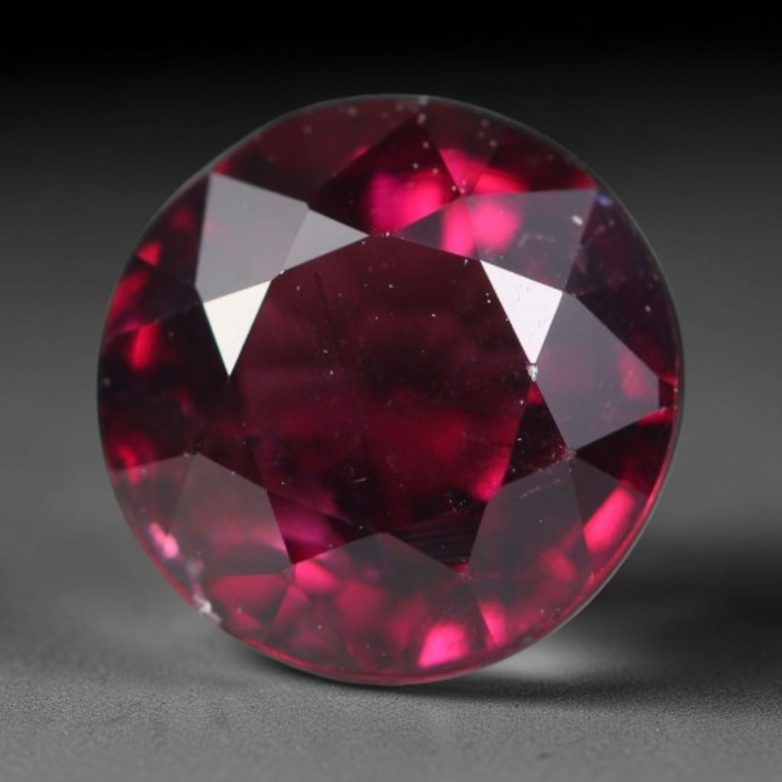 2.17ct Natural Mozambican Deep Rich Red Faceted Almandine Garnet Loose Gemstone, 13BD: This expertly faceted garnet features a deep rich red body tone with tiny fine mineral micro-inclusions evenly scattered within its transparent interior, precise polished facet planes maximize light r