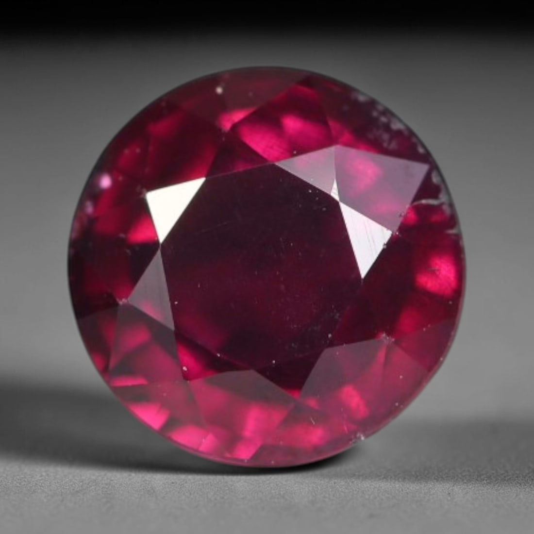 1.53ct Natural Mozambican Deep Rich Red Faceted Almandine Garnet Loose Gemstone, 3BD: This expertly faceted garnet features a deep rich red body tone with tiny fine mineral micro-inclusions evenly scattered within its transparent interior, precise polished facet planes maximize light r