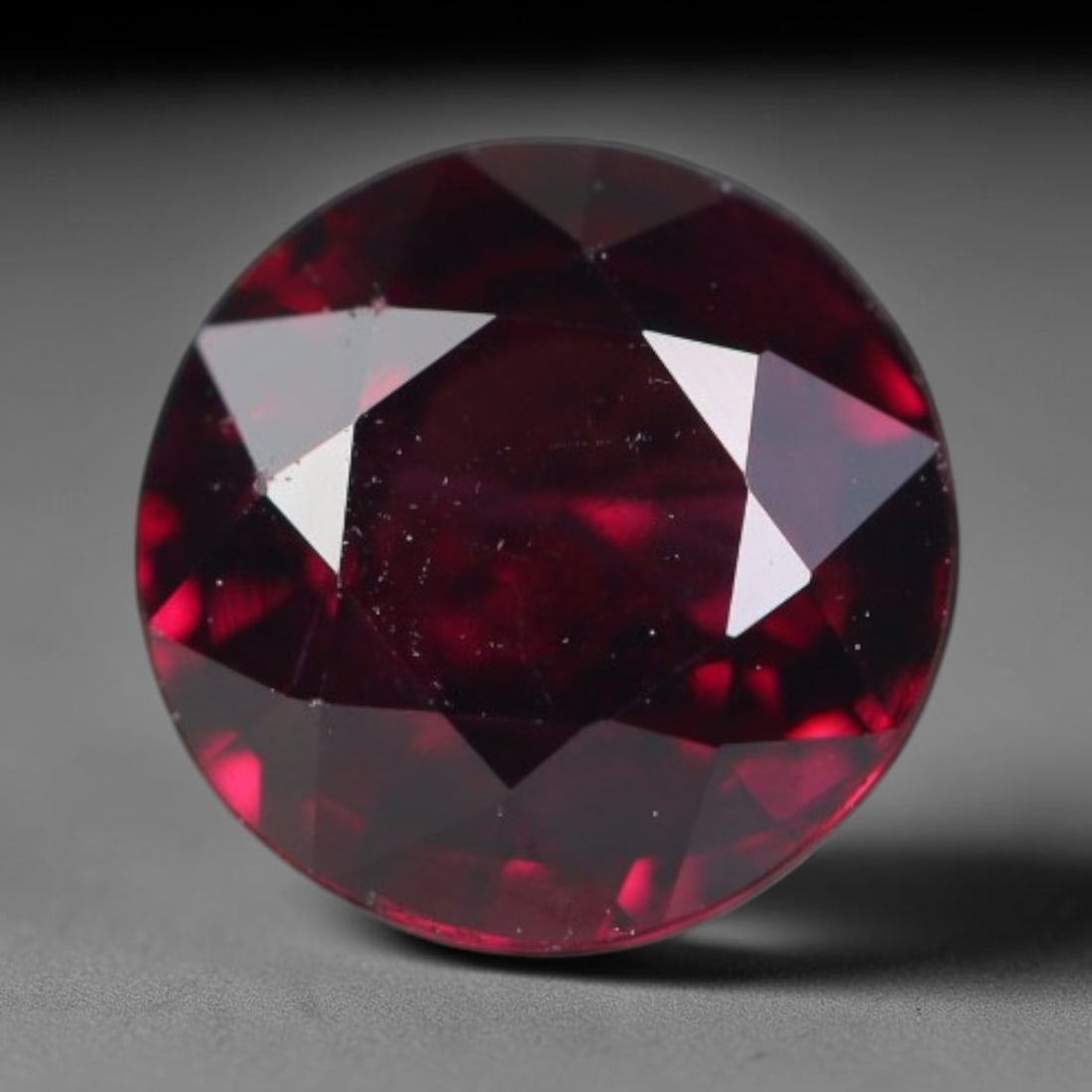 1.77ct Natural Mozambican Deep Rich Red Faceted Almandine Garnet Loose Gemstone, 14BD: This expertly faceted garnet features a deep rich red body tone with tiny fine mineral micro-inclusions evenly scattered within its transparent interior, precise polished facet planes maximize light r