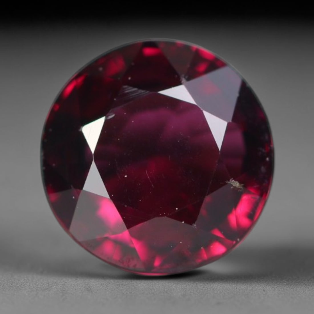 2.23ct Natural Mozambican Deep Rich Red Faceted Almandine Garnet Loose Gemstone, 16BD: This expertly faceted garnet features a deep rich red body tone with tiny fine mineral micro-inclusions evenly scattered within its transparent interior, precise polished facet planes maximize light r