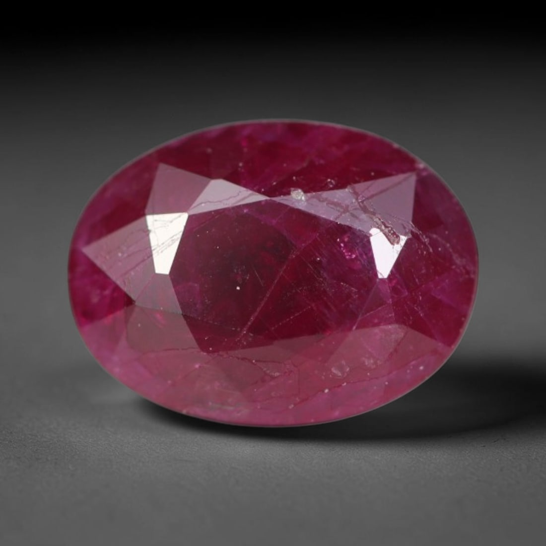 1.00ct Natural Tanzanian Longido Deep Crimson Red Faceted Ruby Loose Gemstone, 23BD: This expertly faceted Longido ruby features a rich deep crimson red body tone with distinct natural linear mineral striations, scattered pale mineral deposits and minor dark mineral flecks visible wit