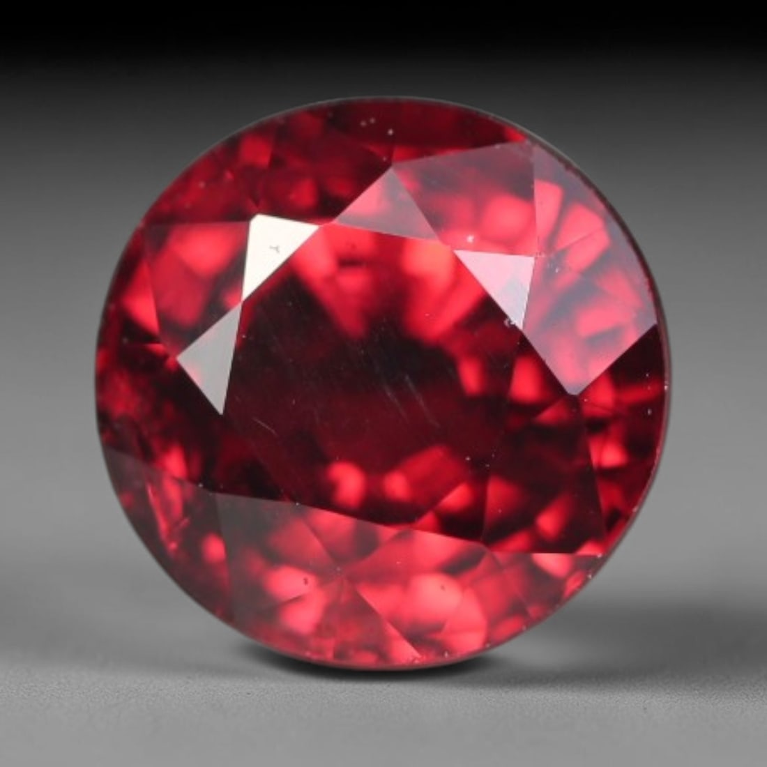 1.63ct Natural Mozambican Deep Rich Red Faceted Almandine Garnet Loose Gemstone, 2BD: This expertly faceted garnet features a deep rich red body tone with tiny fine mineral micro-inclusions evenly scattered within its transparent interior, precise polished facet planes maximize light r