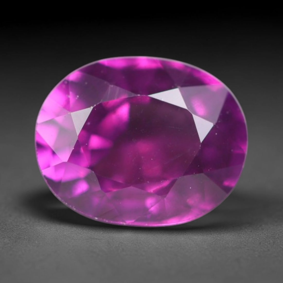 1.61ct Natural Tanzanian Rhodolite Grape Garnet Faceted Loose Gemstone, 97BA: This expertly faceted grape garnet, a scarce saturated purple-magenta rhodolite variant, features transparent crystal structure dotted with faint microscopic mineral specks within its precisely cut re