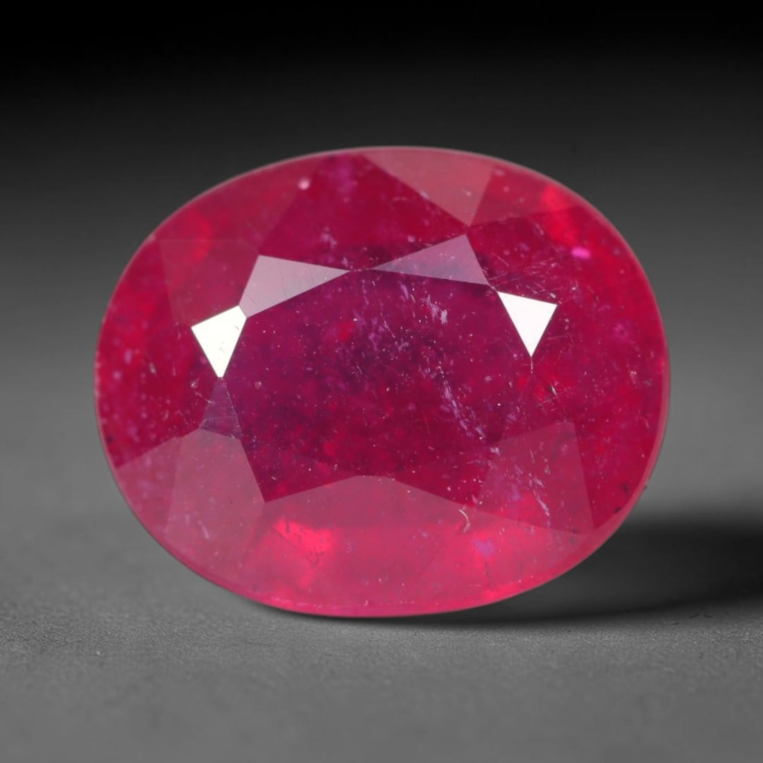 5.16ct Natural Madagascar Vivid Magenta Red Ruby Loose Gemstone, 29BA: This vivid magenta-hued Madagascar ruby boasts rich saturated red-pink saturation scattered with tiny fine mineral specks and distinct two-phase fluid bubble inclusions throughout its translucent crys