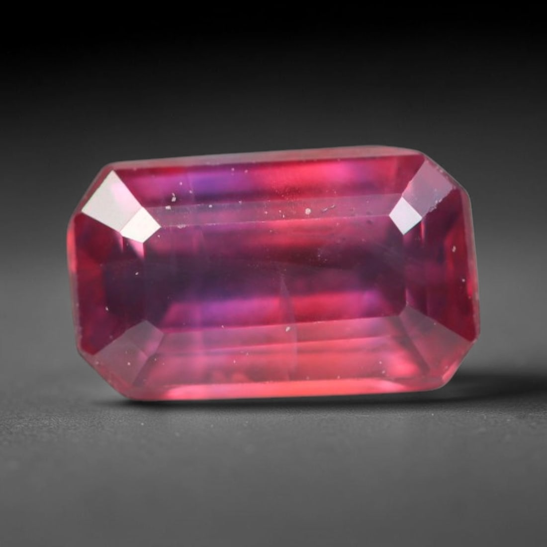 0.70ct Natural Sri Lankan Padparadscha Sapphire Loose Gemstone, 59BC: This fully polished Padparadscha sapphire carries warm blended peach-pink and soft orange body saturation, with subtle microscopic mineral flecks dispersed within its crystalline interior across its c
