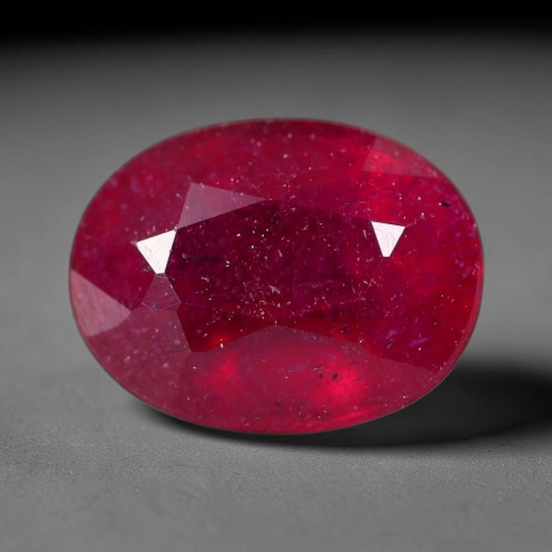 1.91 Carats Natural Madagascar Vivid Fuchsia Red Heated Ruby Loose Gemstone, 37FM: This vivid fuchsia red Madagascar ruby displays rich saturated red tone with subtle natural internal mineral traces that showcase genuine earth-grown character, measured at 7.8x6x4.4mm, the intense wa