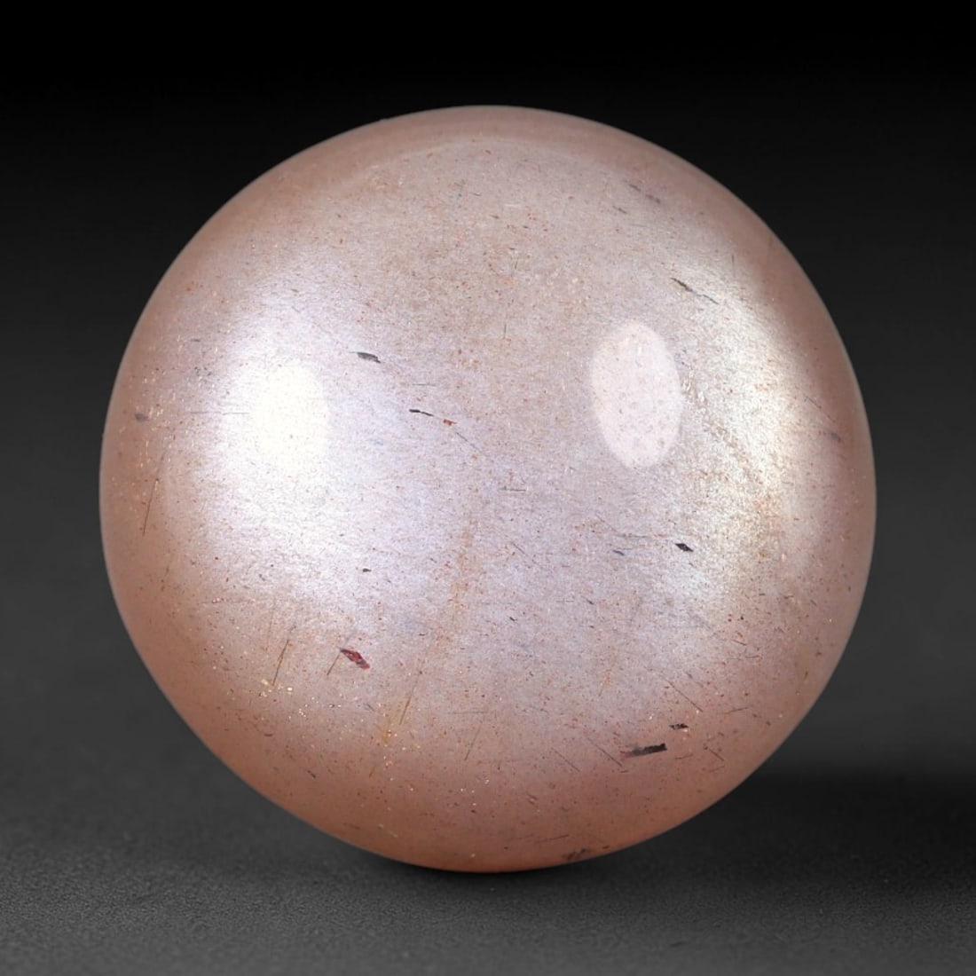 13.16 Carats Natural Ceylon Warm Peach Moonstone Loose Gemstone, 92FE: This natural Ceylon moonstone has dimension measurements of 17x6mm, showcasing a smooth warm peach base tone paired with subtle soft adularescent sheen that glides gently across the polished surface u