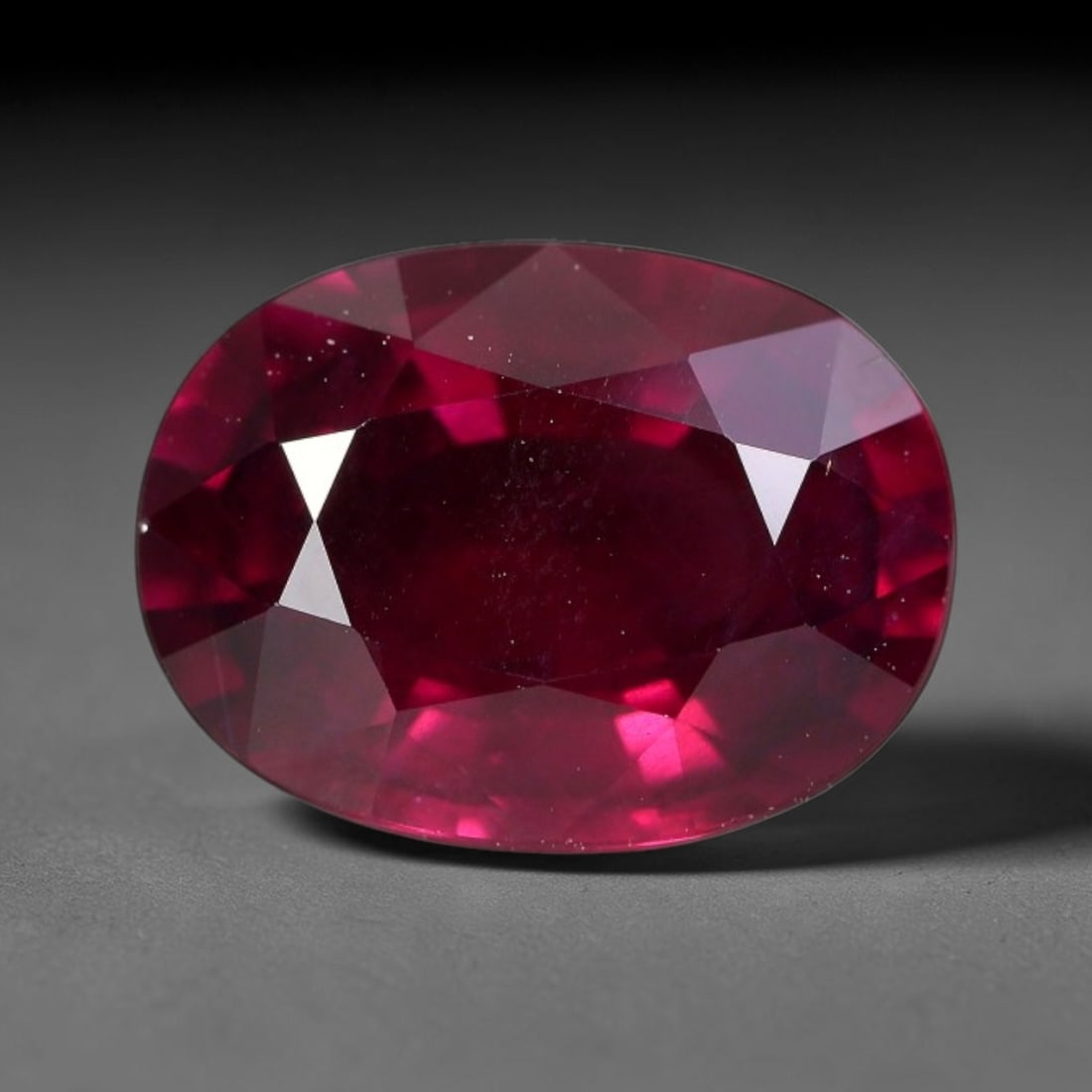 5.55 Carats Natural Mozambique Deep Fuchsia Rhodolite Garnet Loose Gemstone, 29FE: This natural Mozambique rhodolite garnet features dimensions of 12.2x9.1x5.4mm, holding a vivid deep fuchsia-pink color that glows brightly when light passes through its transparent body, with fine su