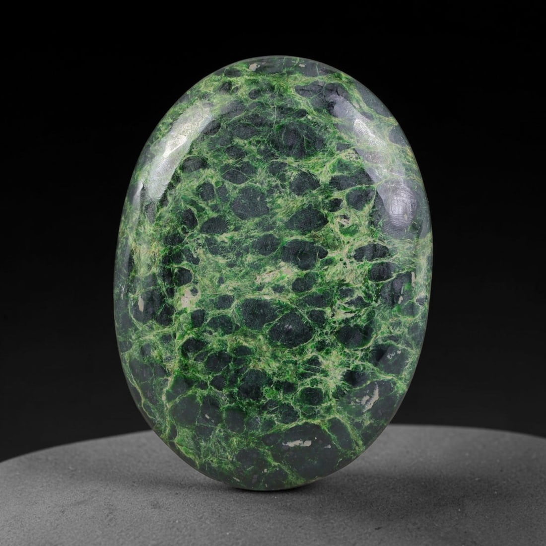 29.42ct Natural Burmese Type A Jadeite Jade Cabochon, 22AL: This single loose natural Burmese Type A jadeite jade cabochon, fully untreated with no dyeing, bleaching or resin impregnation, this genuine Type A jade retains its all-natural crystalline structure 