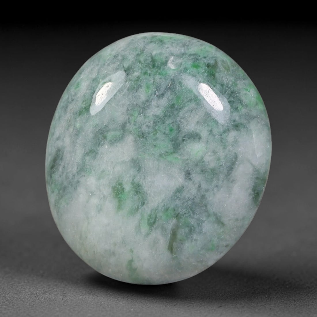25.38ct Natural Burmese Type A Jadeite Jade Cabochon, 35AL: This single loose natural Burmese Type A jadeite jade cabochon, fully untreated with no dyeing, bleaching or resin impregnation, this genuine Type A jade retains its all-natural crystalline structure 