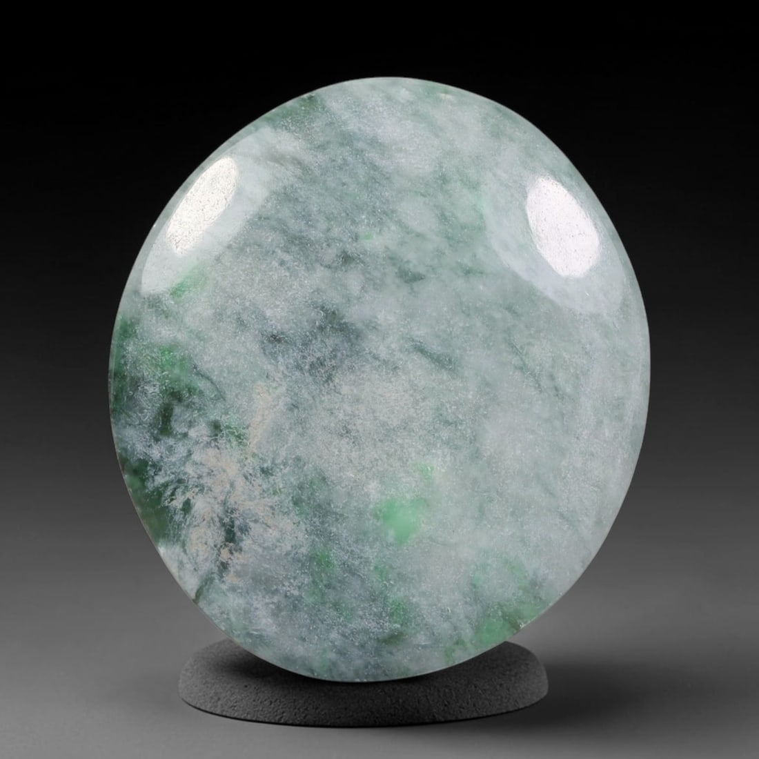 20.55ct Natural Burmese Type A Jadeite Jade Cabochon, 31AL: This single loose natural Burmese Type A jadeite jade cabochon, fully untreated with no dyeing, bleaching or resin impregnation, this genuine Type A jade retains its all-natural crystalline structure 