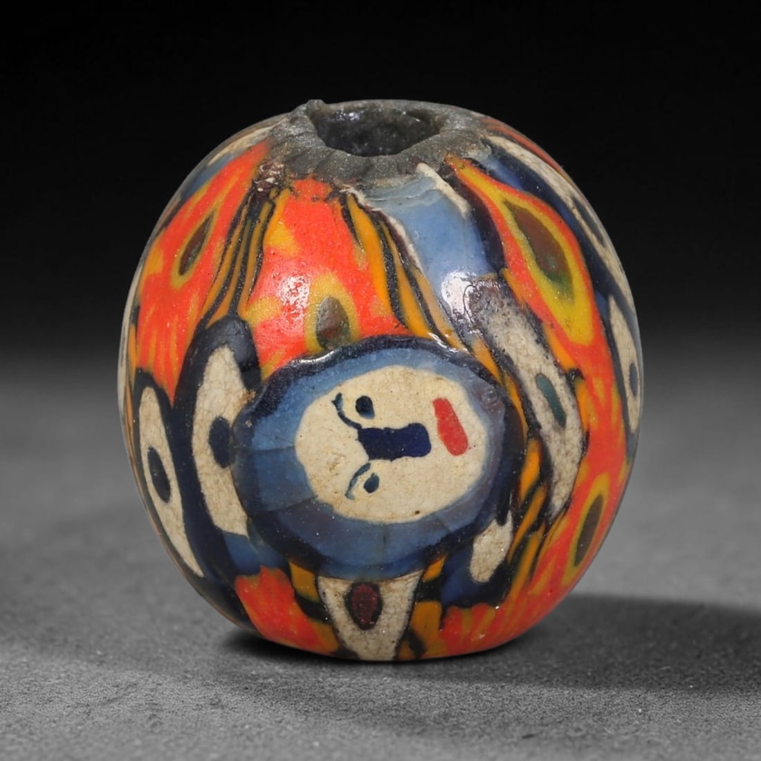 Antique Borneo Glass Trade Bead - 19mm Vintage Handcrafted Bead, 5AA: Antique Borneo glass beads hold deep cultural and historical significance within Southeast Asian maritime trade networks. For centuries, these glass spheres circulated as vital currency, ceremonial ta
