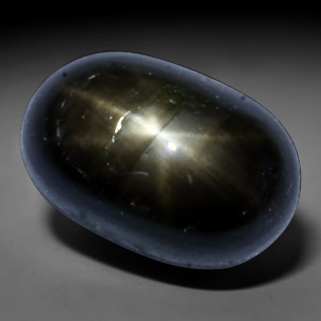 2.91ct Natural Siamese 6-Ray Black Star Sapphire Loose Gemstone, 27BD (1 of 1)