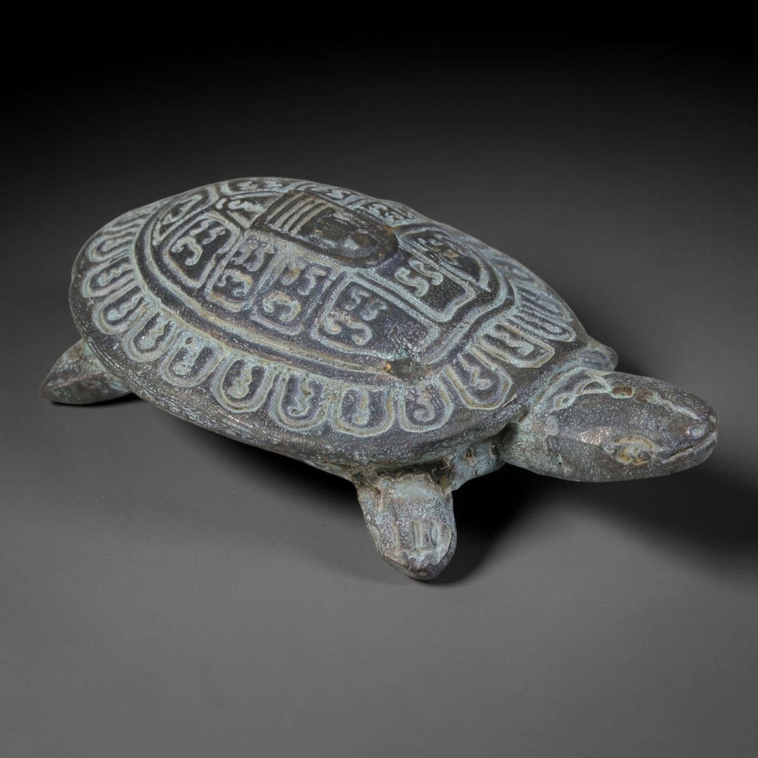 Vintage Thai Copper Alloy Sacred Tortoise Amulet Statue, 49AH (1 of 2)