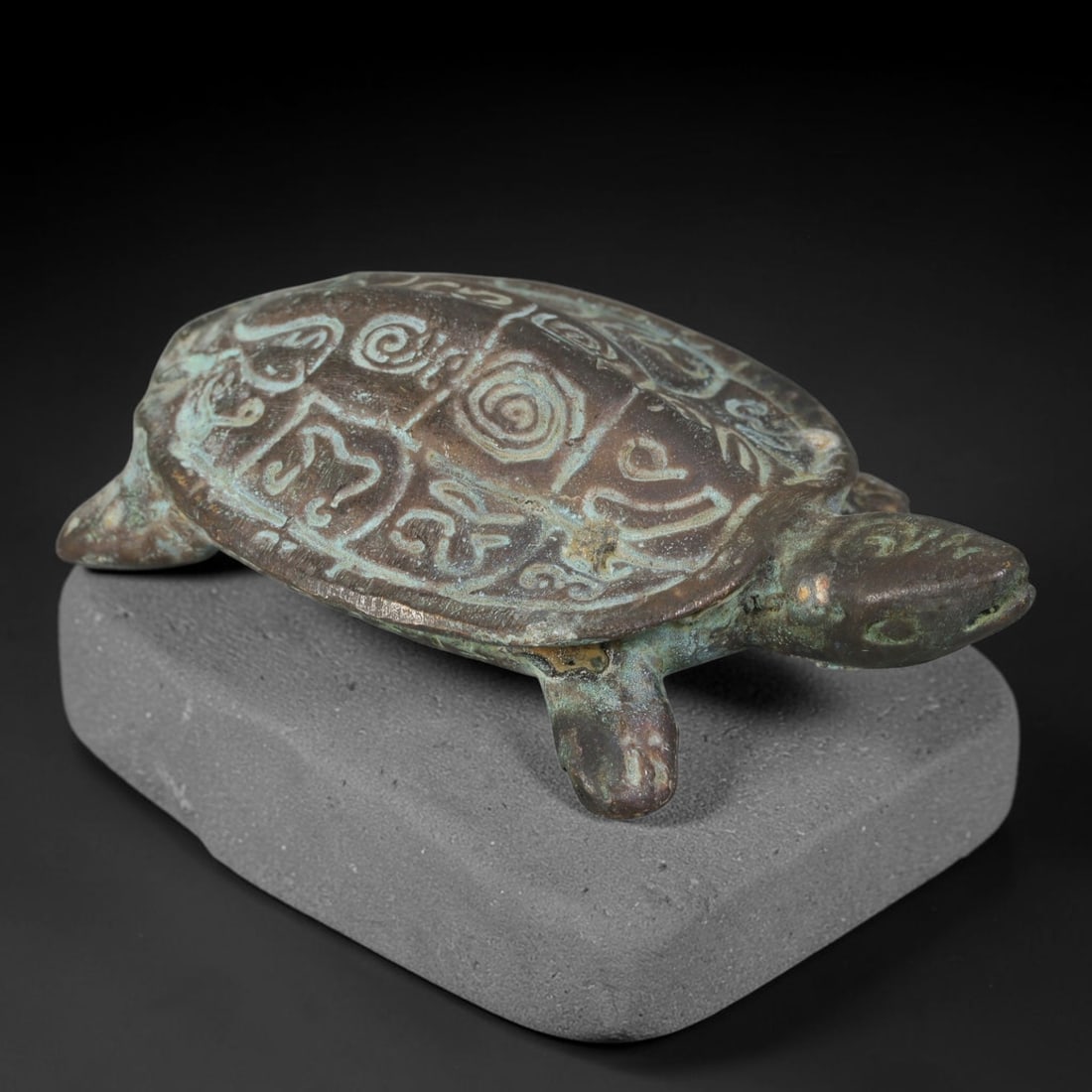 Vintage Thai Copper Alloy Sacred Tortoise Amulet Statue, 47AH (1 of 2)