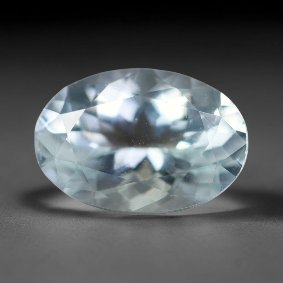 3.24ct Natural Brazilian Sky Blue Faceted Aquamarine Loose Gemstone, 17BC: This precisely faceted aquamarine boasts clear translucent pale sky blue body tone with subtle thin mineral needle and tiny scattered crystalline specks visible within its polished reflective planes i