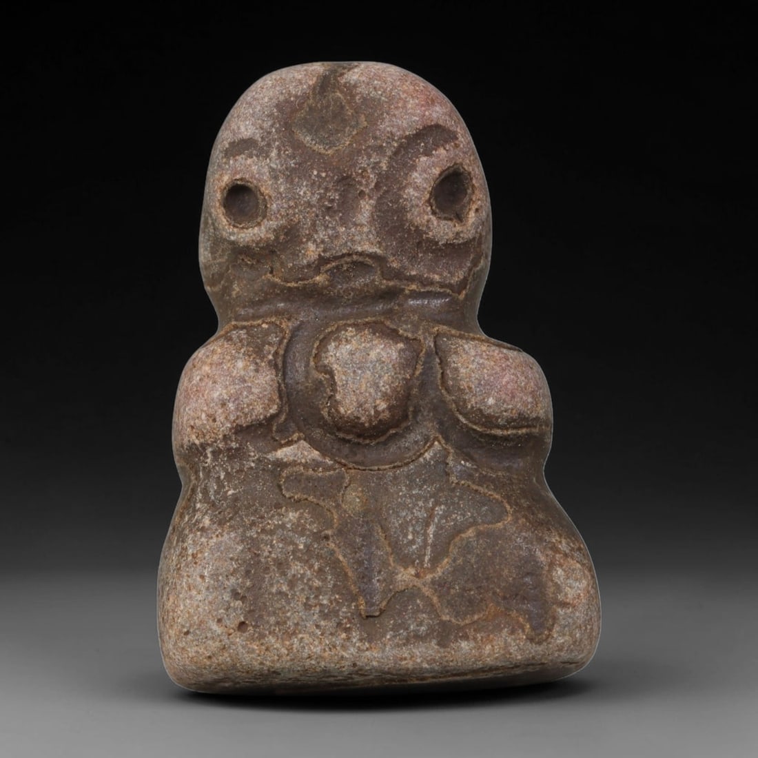 Ancient Near Eastern Hand Carved Stone Idol Amulet, 47AP (1 of 1)