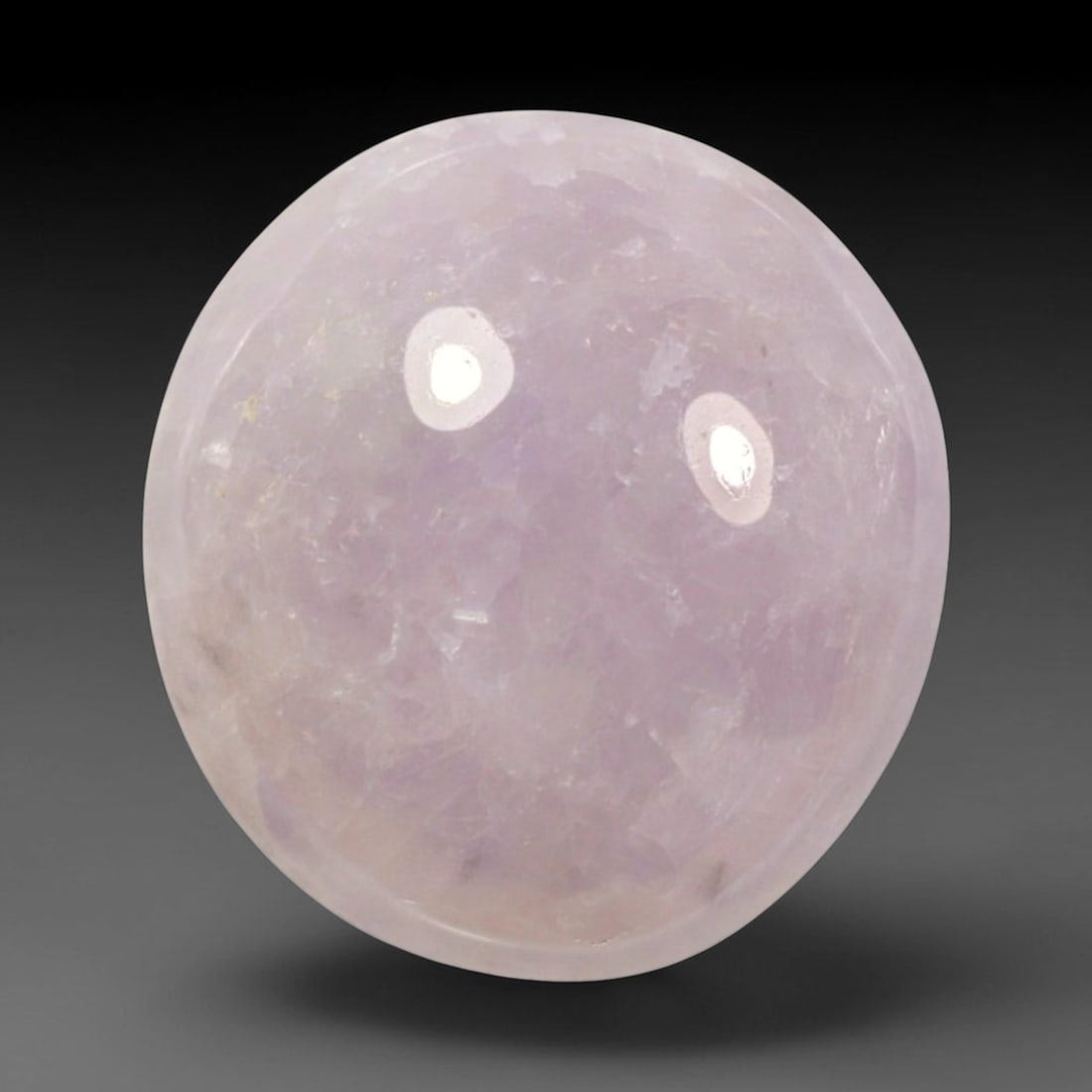 4.85ct Natural Burmese Type A Lavender Jadeite Jade Cabochon, 93BP: This single loose natural Burmese Type A jadeite jade cabochon with exact dimensions of 11.5x10.7x4.8mm. It is completely untreated, free of artificial dye, bleaching, or resin filling, preserving the